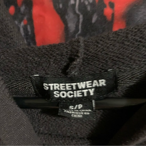 'Rock n' Roll Will Never Die' Cropped Black Hoodie | SWS - Picture 3 of 4